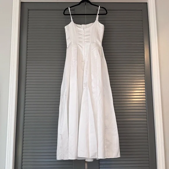 Vintage Jessica McClintock White Satin Gown - Picture 2 of 8